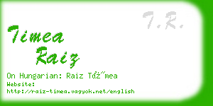 timea raiz business card